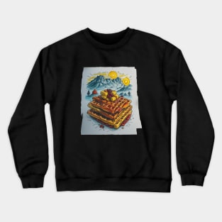 Waffles Mountain Art Vogue Since Established Crewneck Sweatshirt
